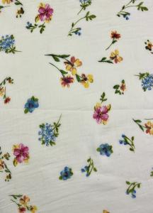 Sarah & Sally Baumwollschal Blumenwiese weiß